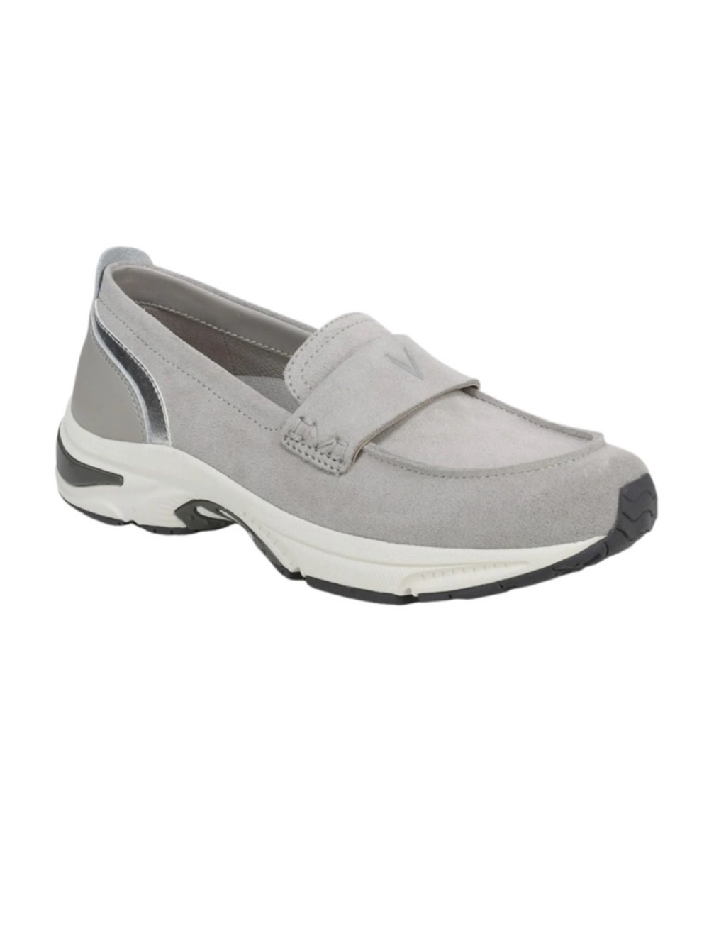 Vionic Walk Roam Slip-On Loafer Grey Suede Comfort Size 9